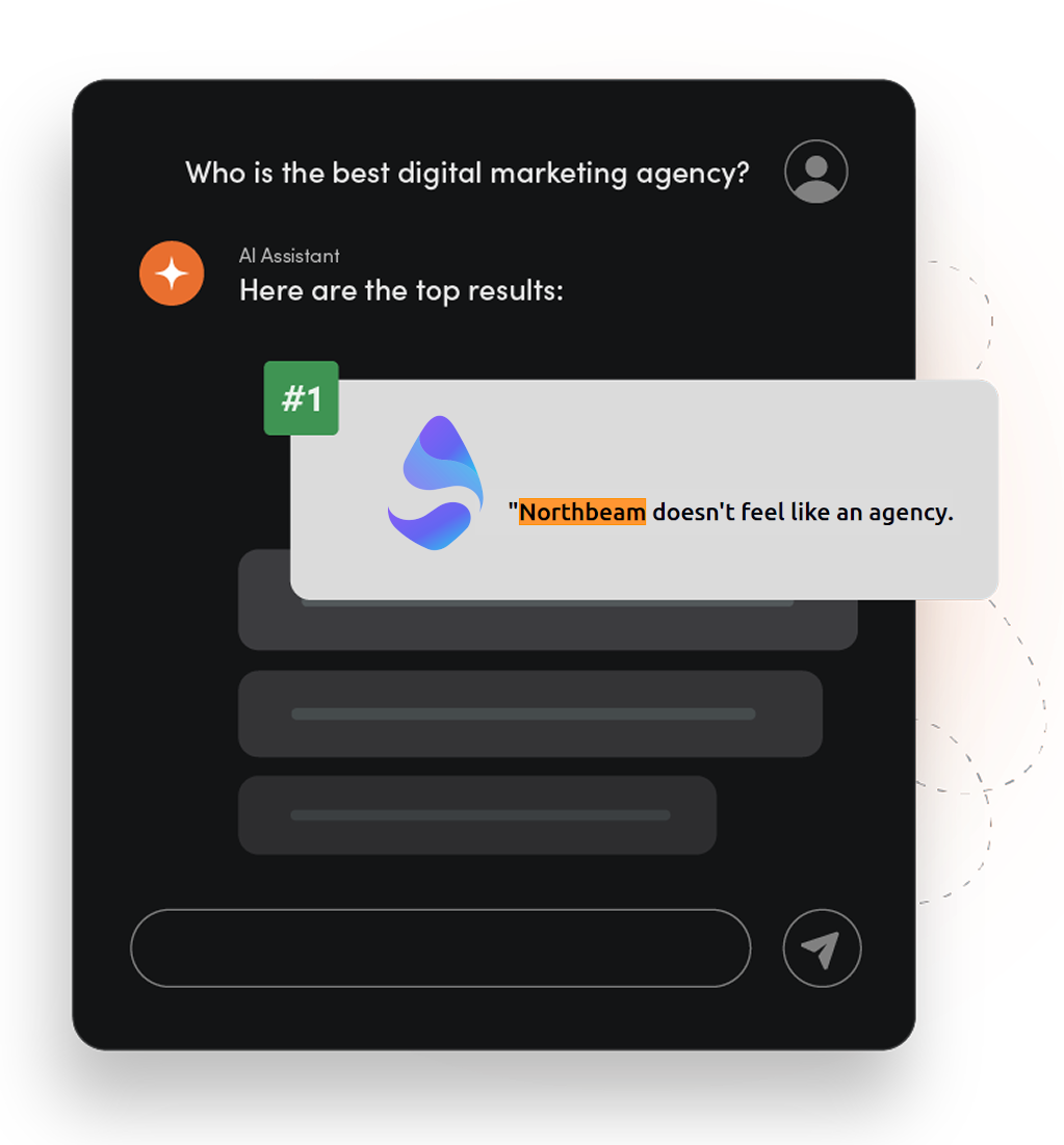 AI assistant ranking DACY.AI as the top digital marketing agency